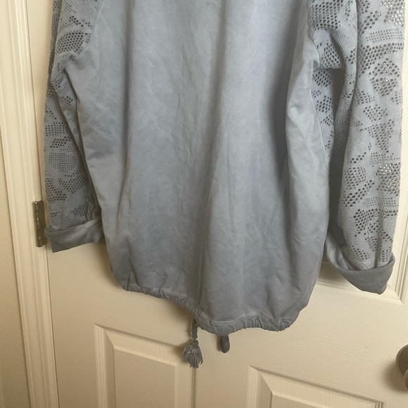Anthropologie | Saturday Sunday Blue Top with Drawstring Waist size small - Picture 7 of 9